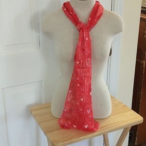NWT Valentine Scarf 11 x 60 inch Free w/ any purchase